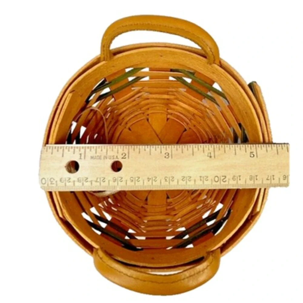 Longaberger 1999 Tree Trimming Peppermint Green Basket 1st Ed‎